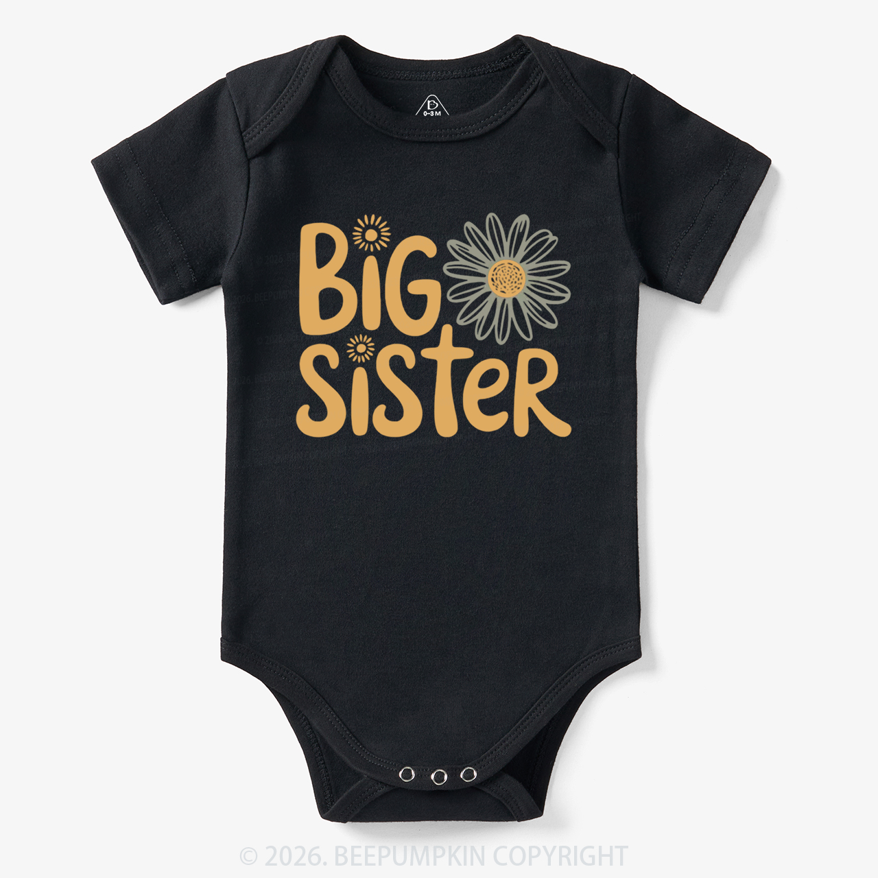 Big Sister Daisy Boho Flower Bodysuit