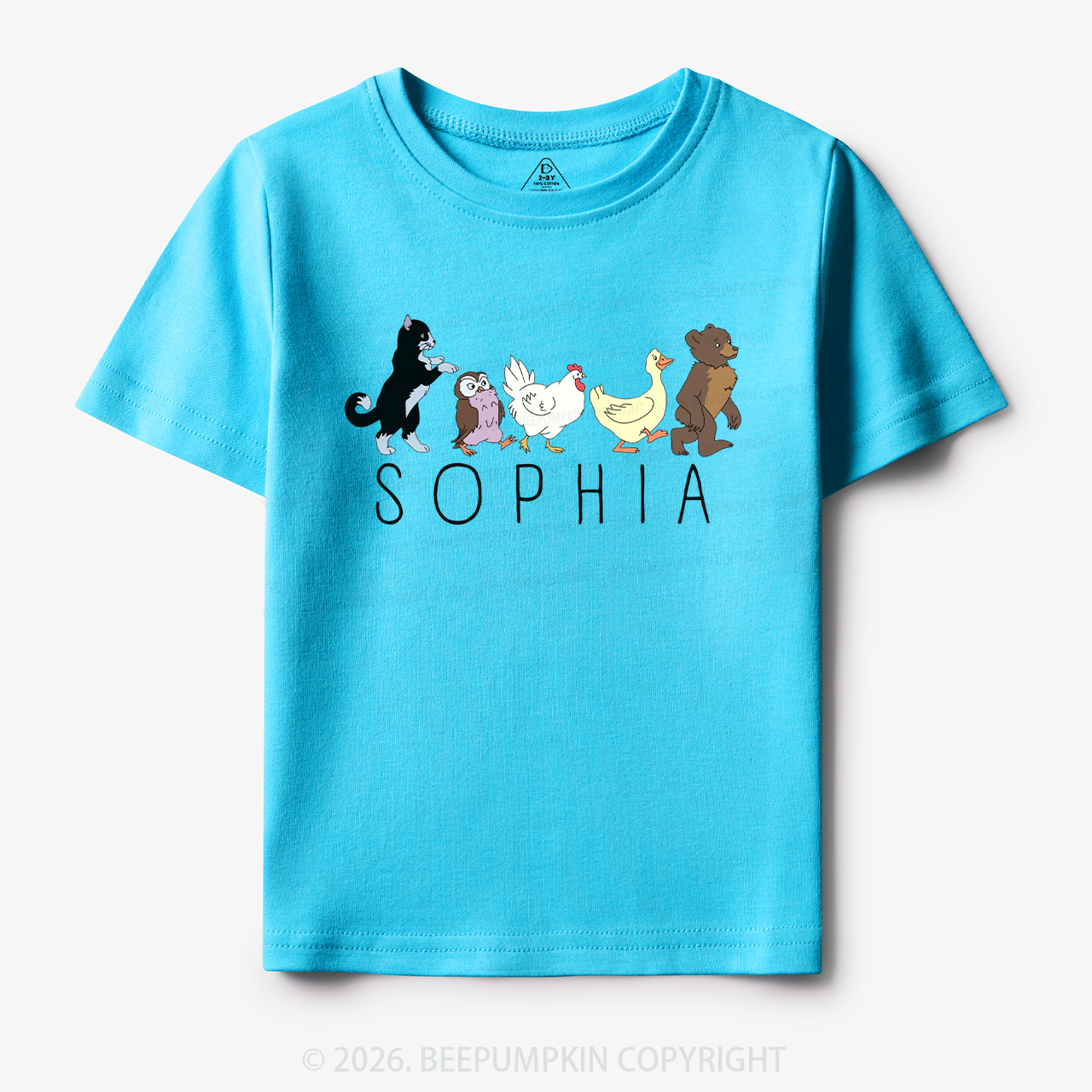 Personalized Cute Animal Friends Toddler&Kid's Tees