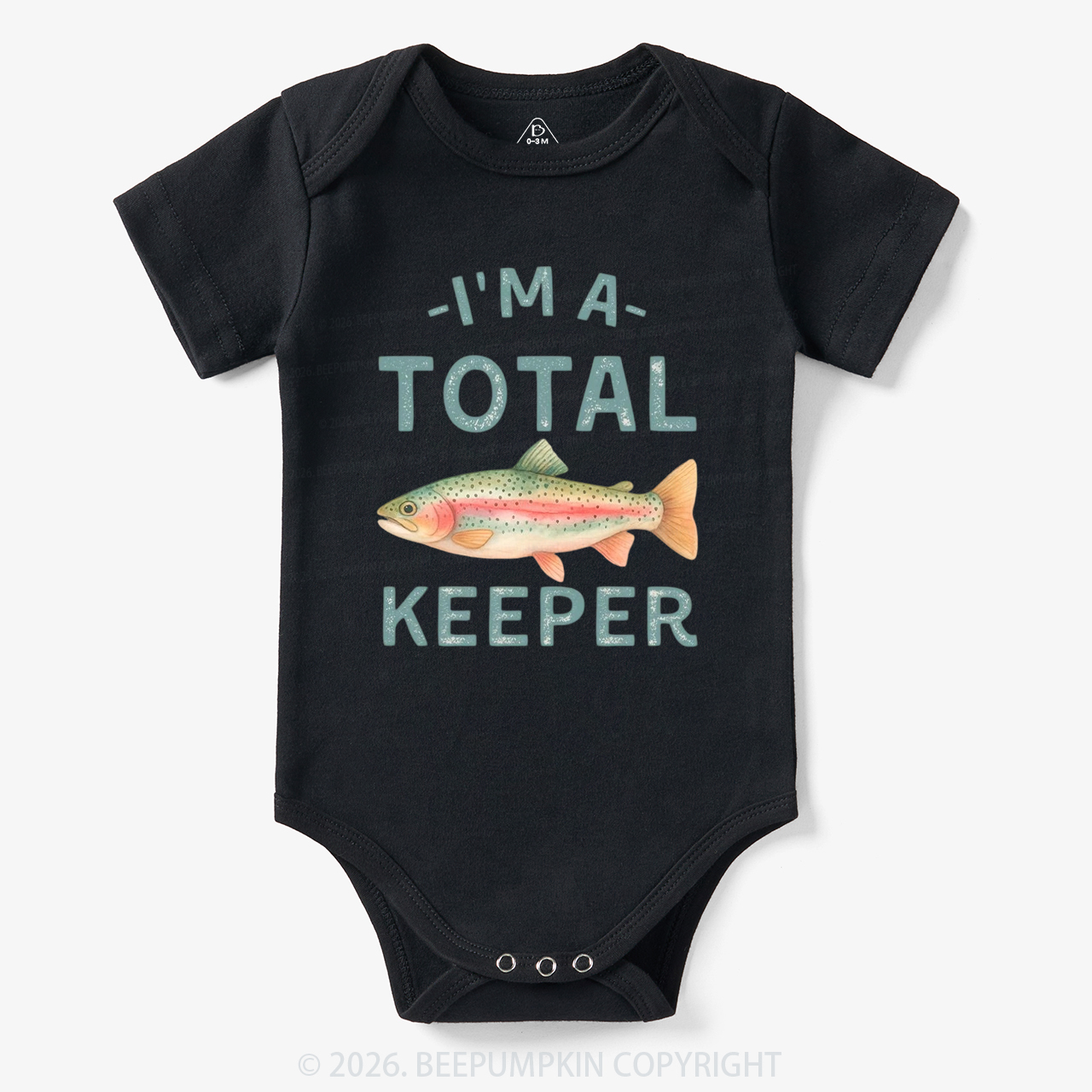 I'm a Total Keeper Funny Fishing Bodysuit