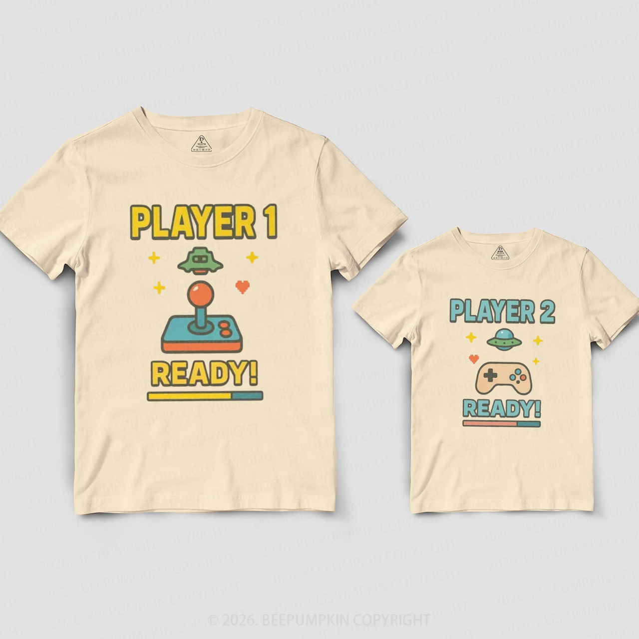 Player 1 & 2 Ready Dad&Me Matching Shirts