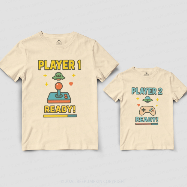 Player 1 & 2 Ready Dad&Me Matching Shirts