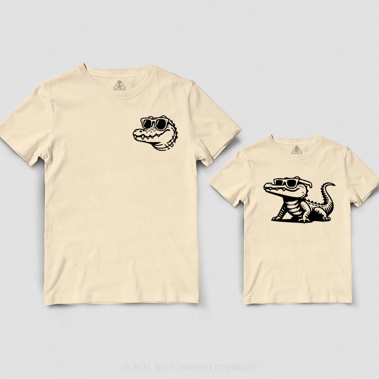 Father & Baby Alligator Dad&Me Matching Shirts
