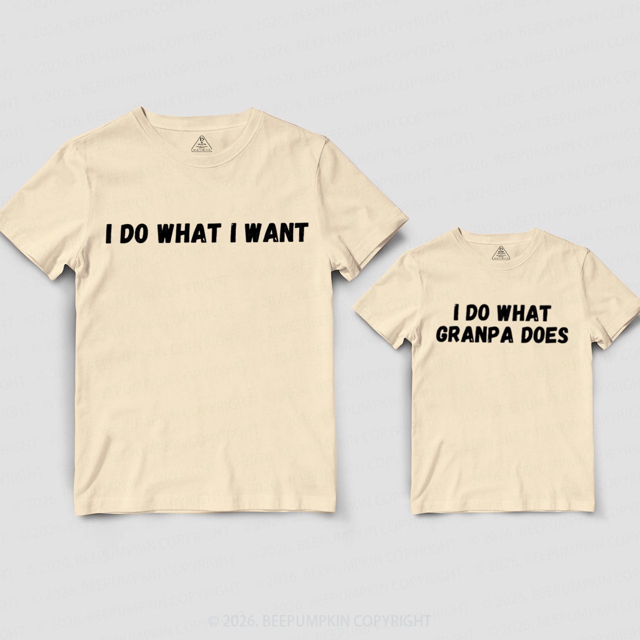 I Do What I Want Grandpa&Me Matching Shirts