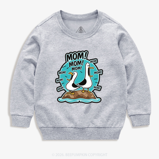 Funny Seagull MOM Kid's Sweatshirt