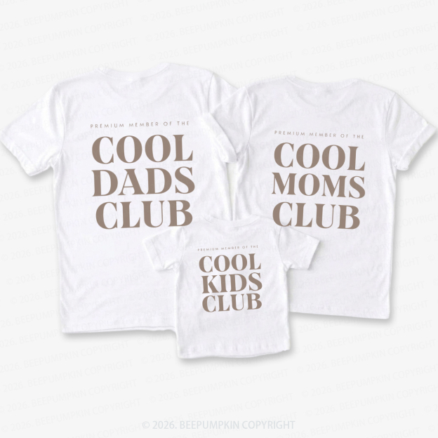 Vintage Cool Dads Club Dad&Me Matching T-Shirts-Back Design