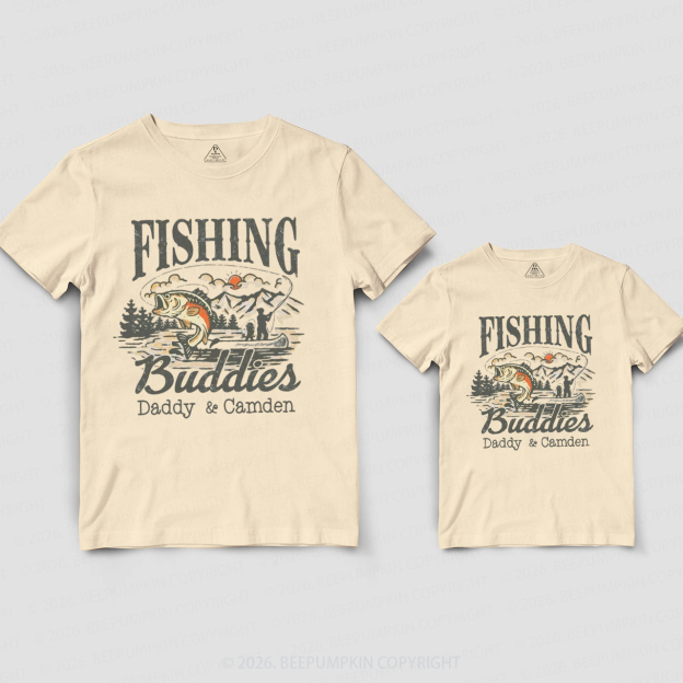 Personalized Fishing Buddies Father's Day Dad&Me Matching Shirts