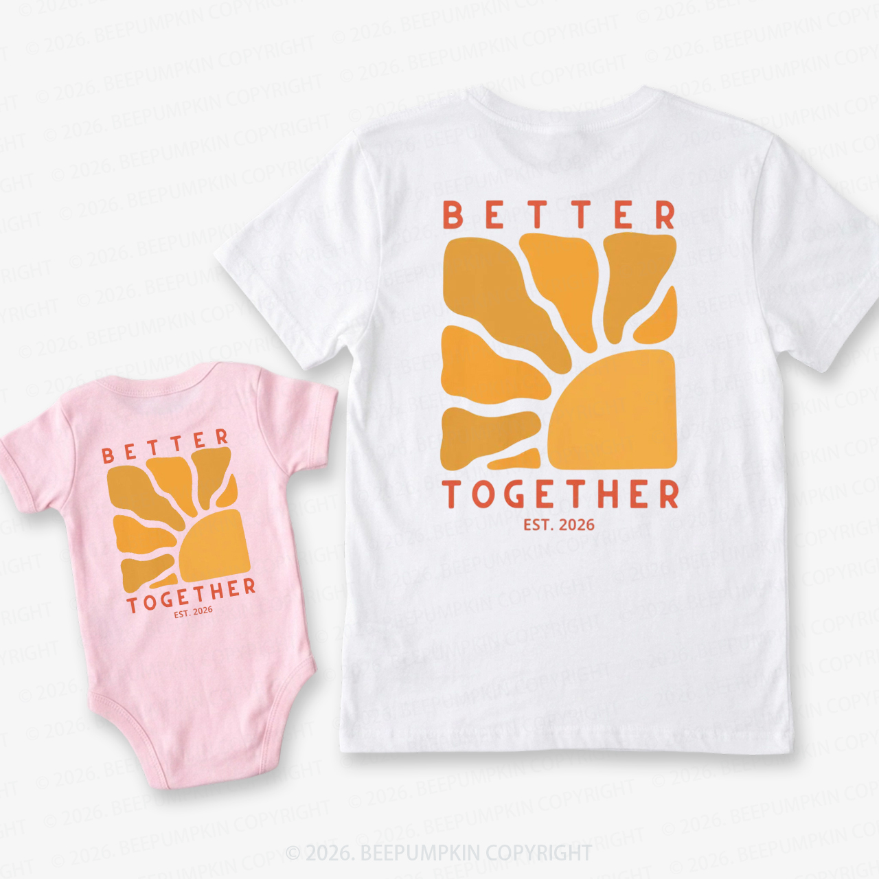 Better Together Retro Sun Dad&Me Matching Shirts