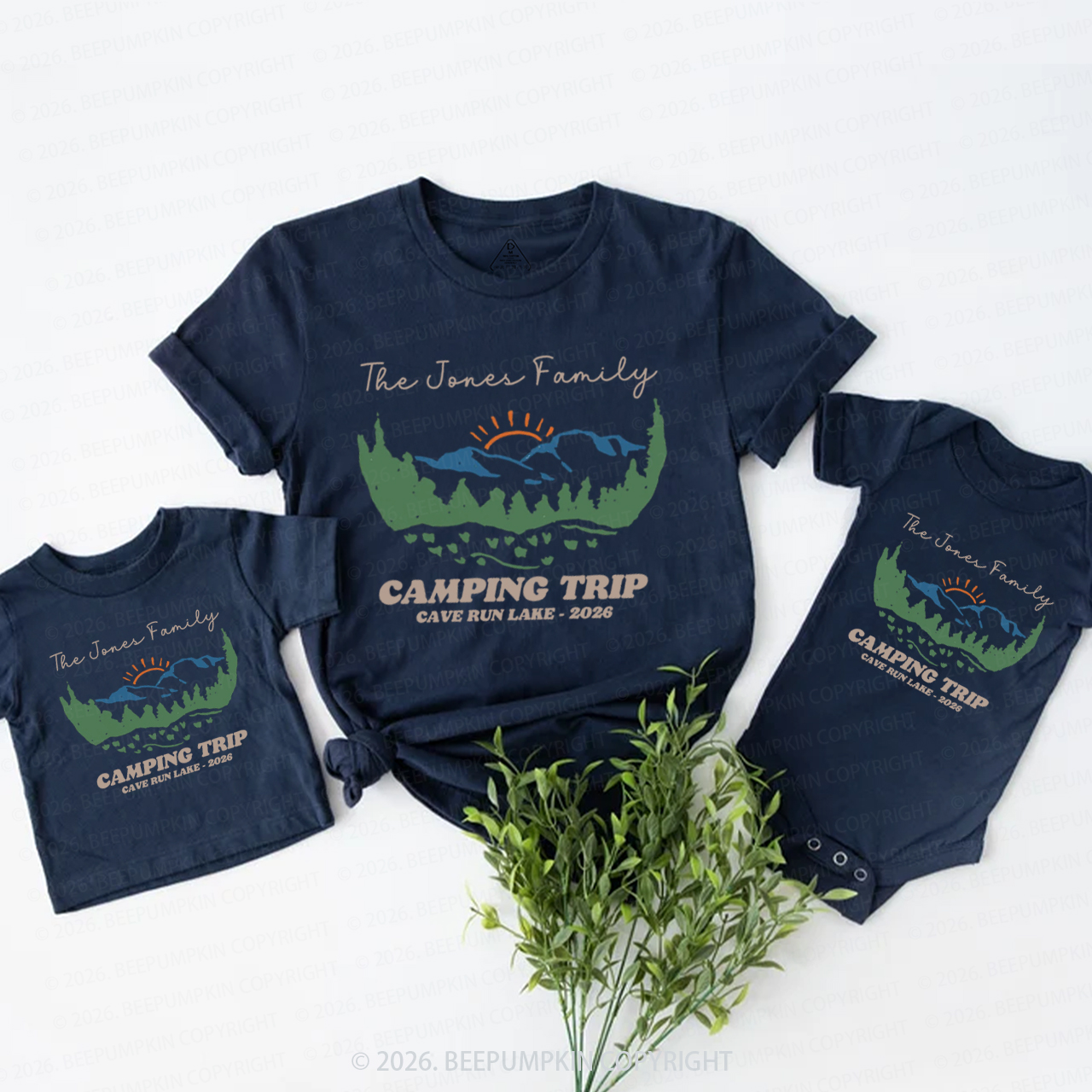 Personalized Family Camping Crew Family Matching T-Shirts