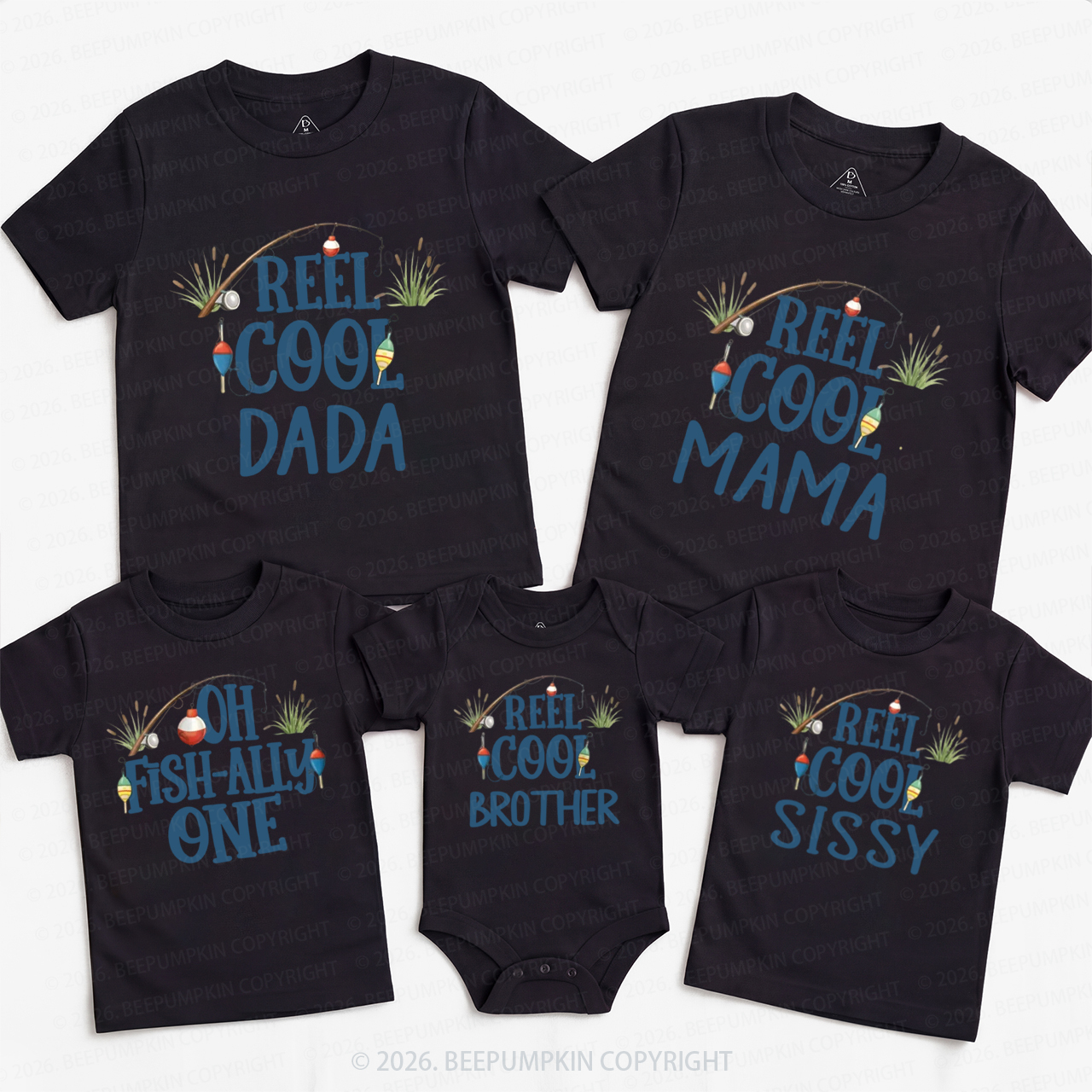 Personalized Oh Fishally One Birthday Family Matching T-Shirts