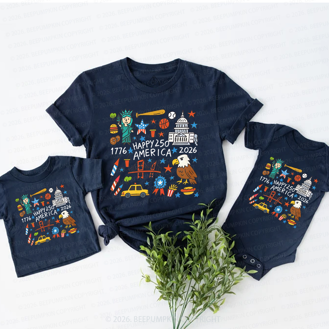 America 250th Anniversary Mom&Me Matching T-Shirts