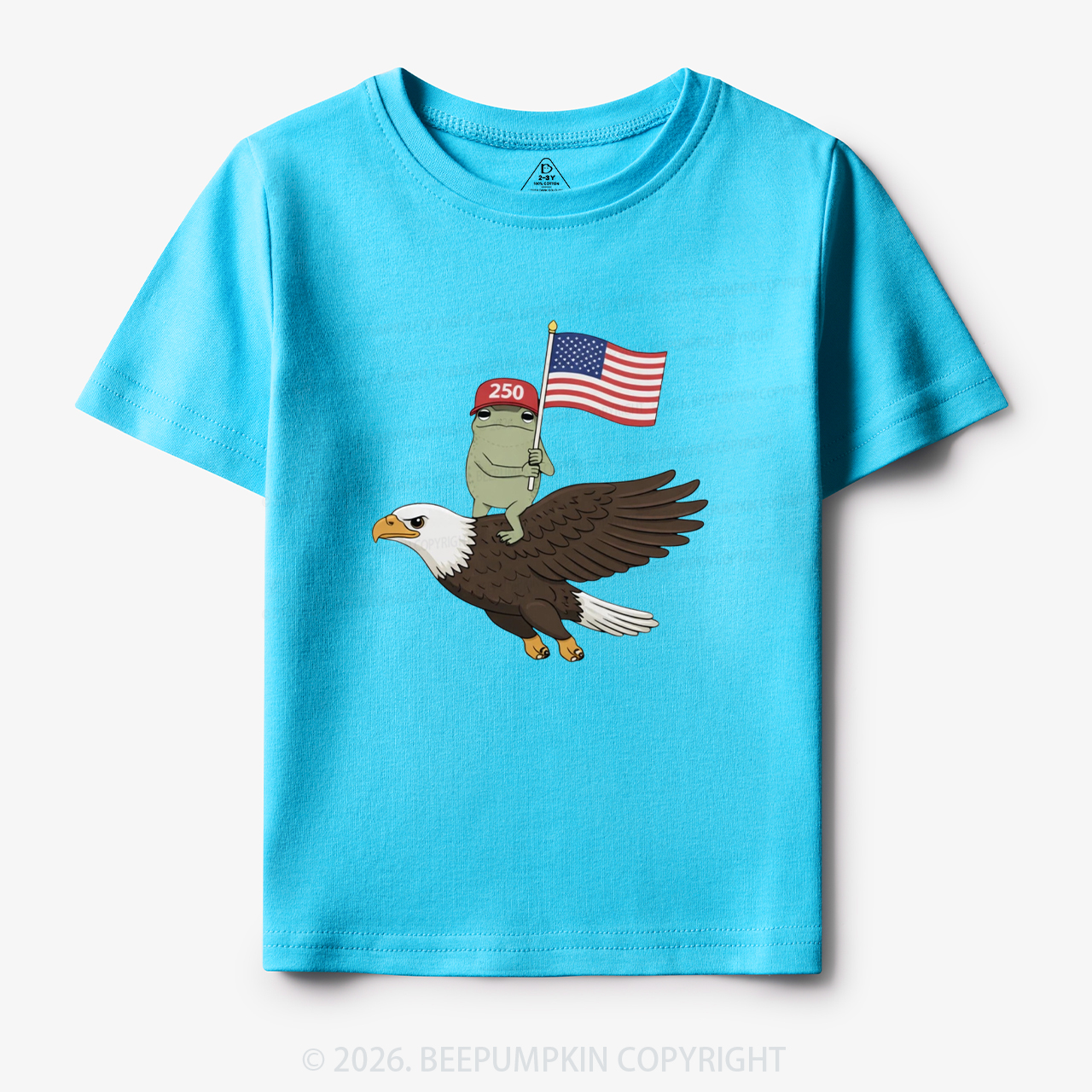 Americas 250th Birthday Funny Frog Toddler&Kid's Tees