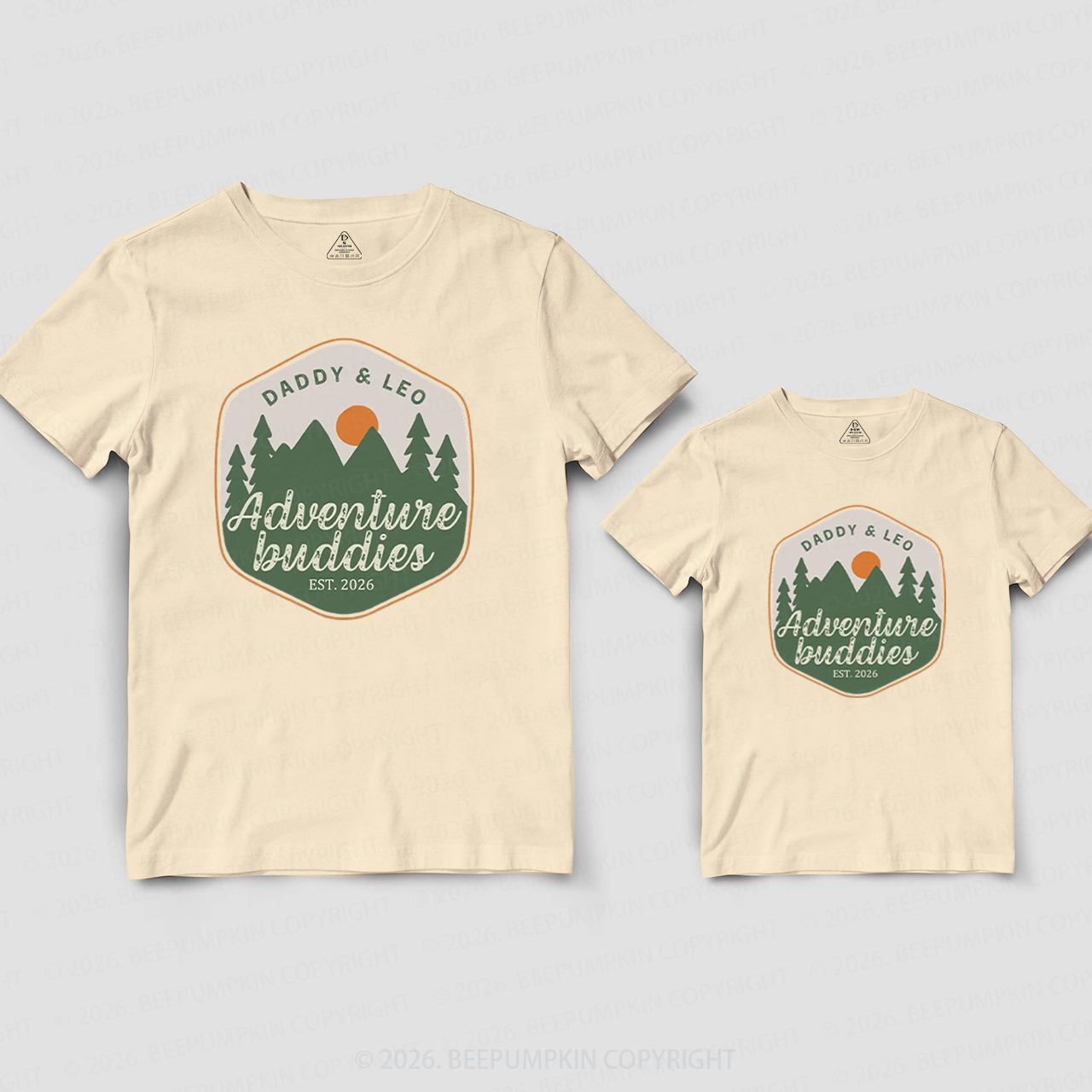 Personalized Adventure Buddies Father's Day Dad&Me Matching Shirts