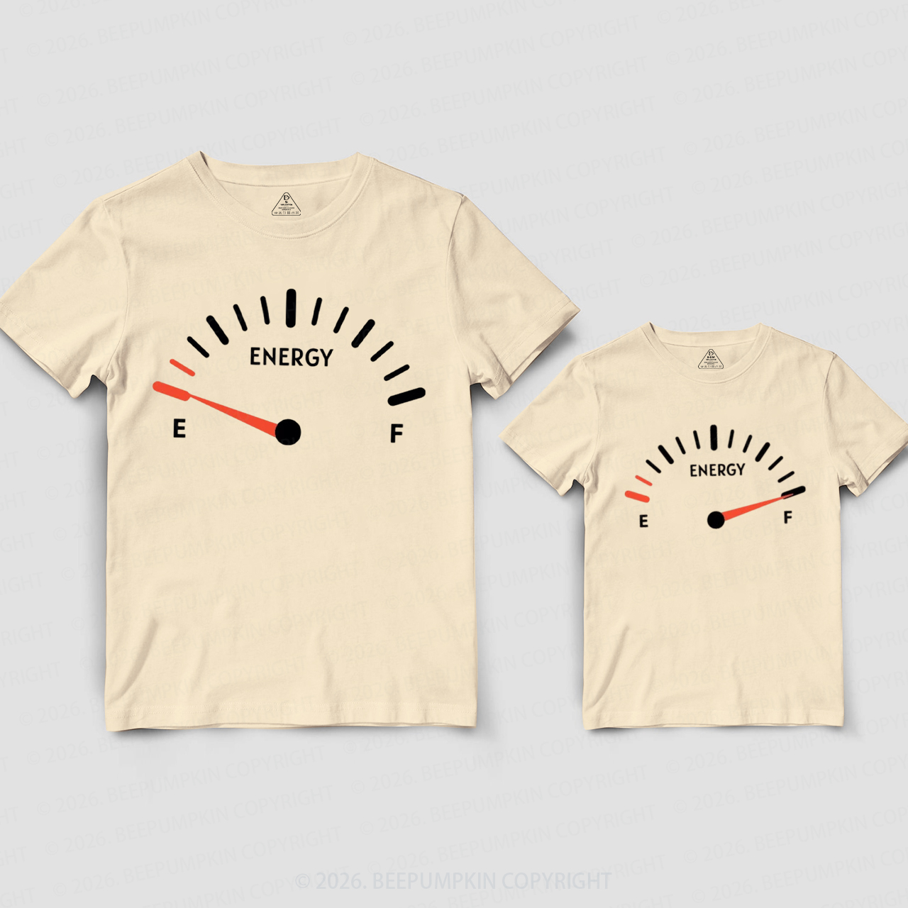 Energy Gauge for Father's Day Dad&Me Matching Shirts