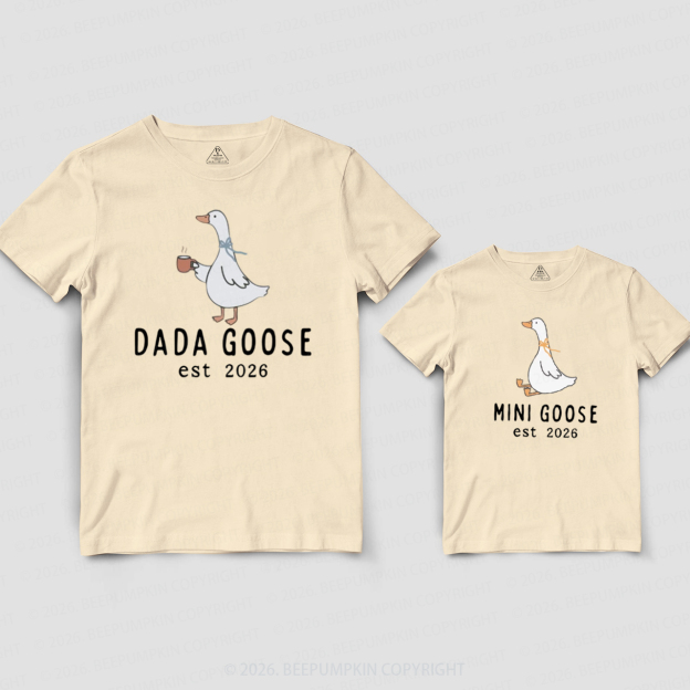 Silly Dada Goose and Mini Goose Dad&Me Matching Shirts