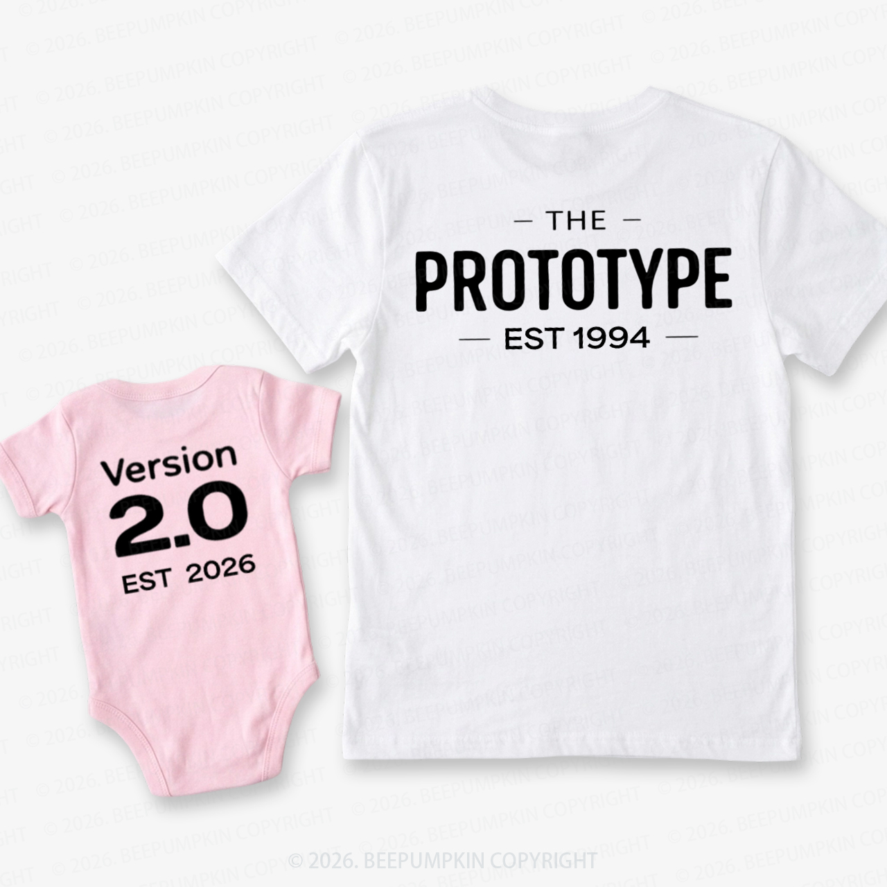 Prototype Version 2 Funny Dad&Me Matching Shirts