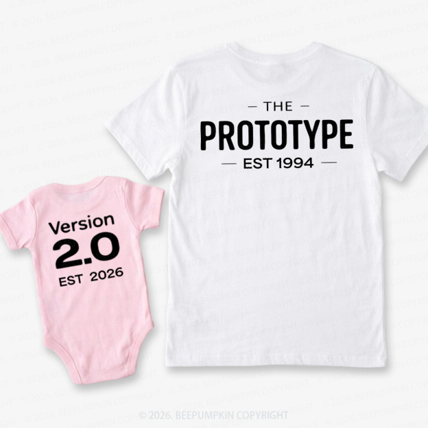 Prototype Version 2 Funny Dad&Me Matching Shirts