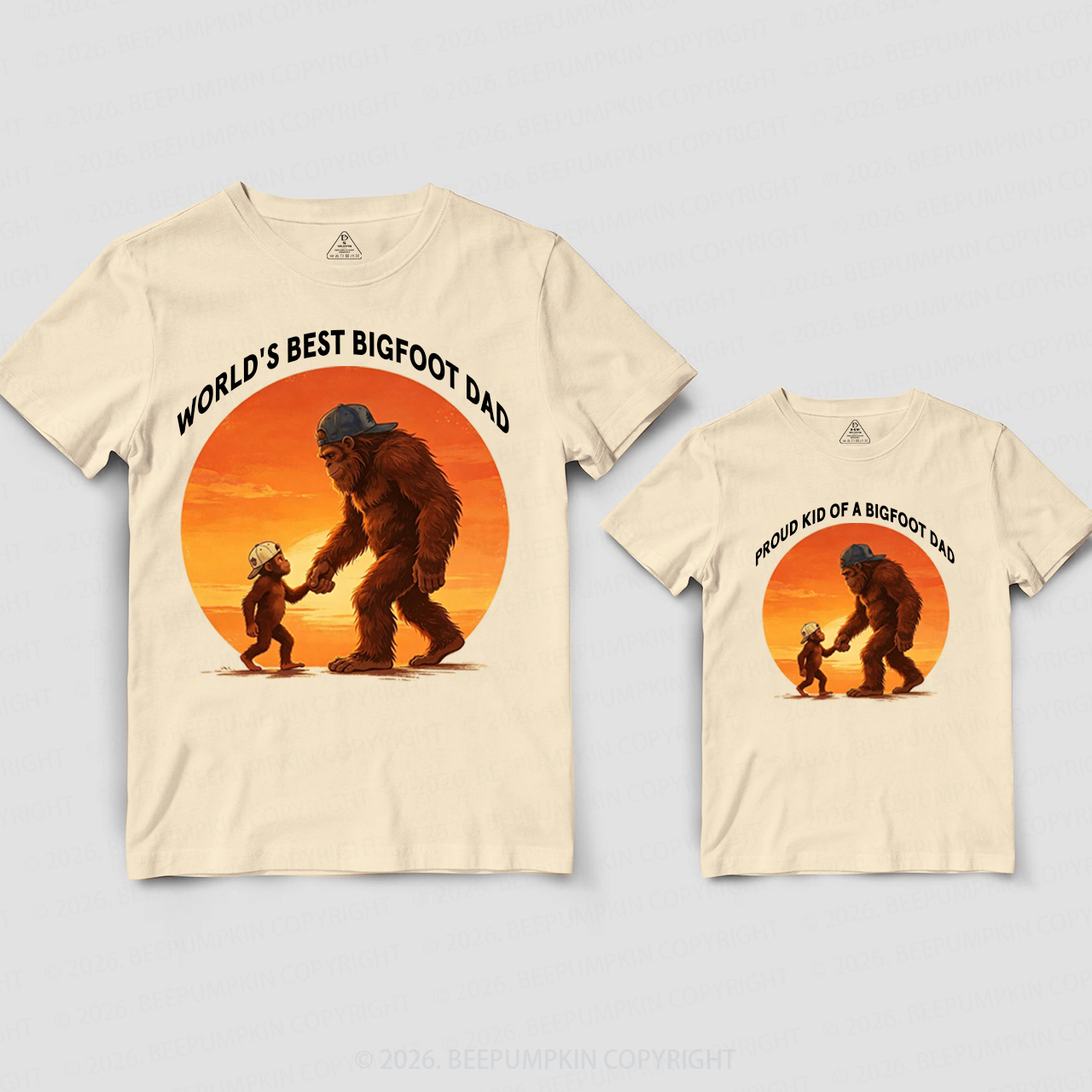 Vintage Sasquatch & Son Dad&Me Matching Shirts