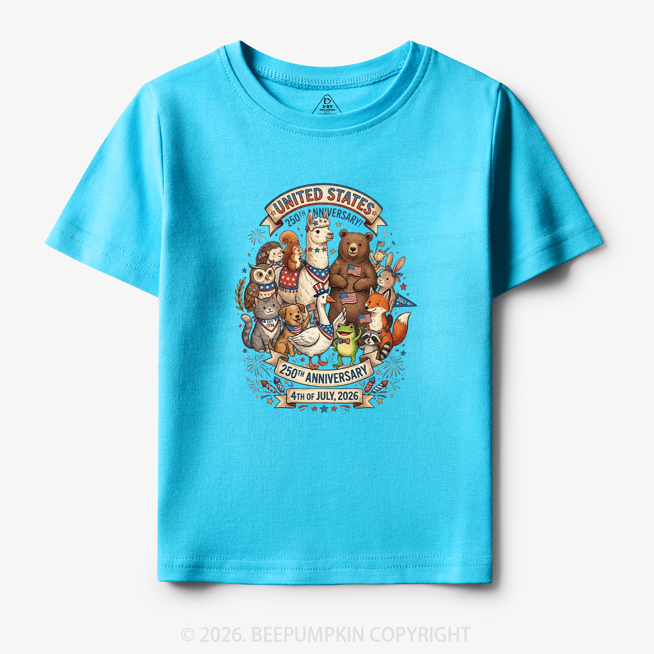 USA 250th Anniversary 4th of July Toddler&Kid's Tees