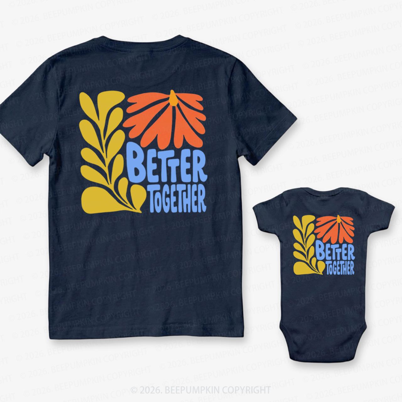 Better Together Retro Dad&Me Matching Shirts