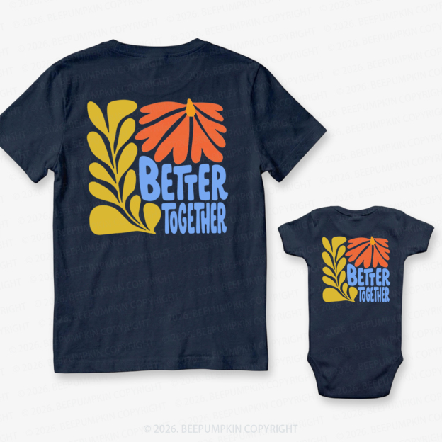 Better Together Retro Dad&Me Matching Shirts