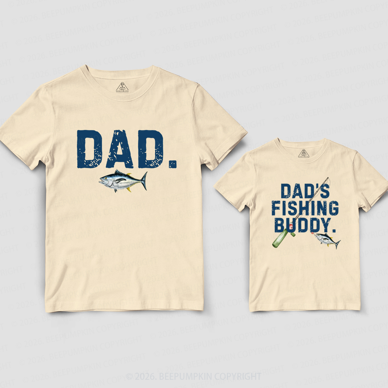 Dad's Fishing Buddy Fathers Day Dad&Me Matching Shirts
