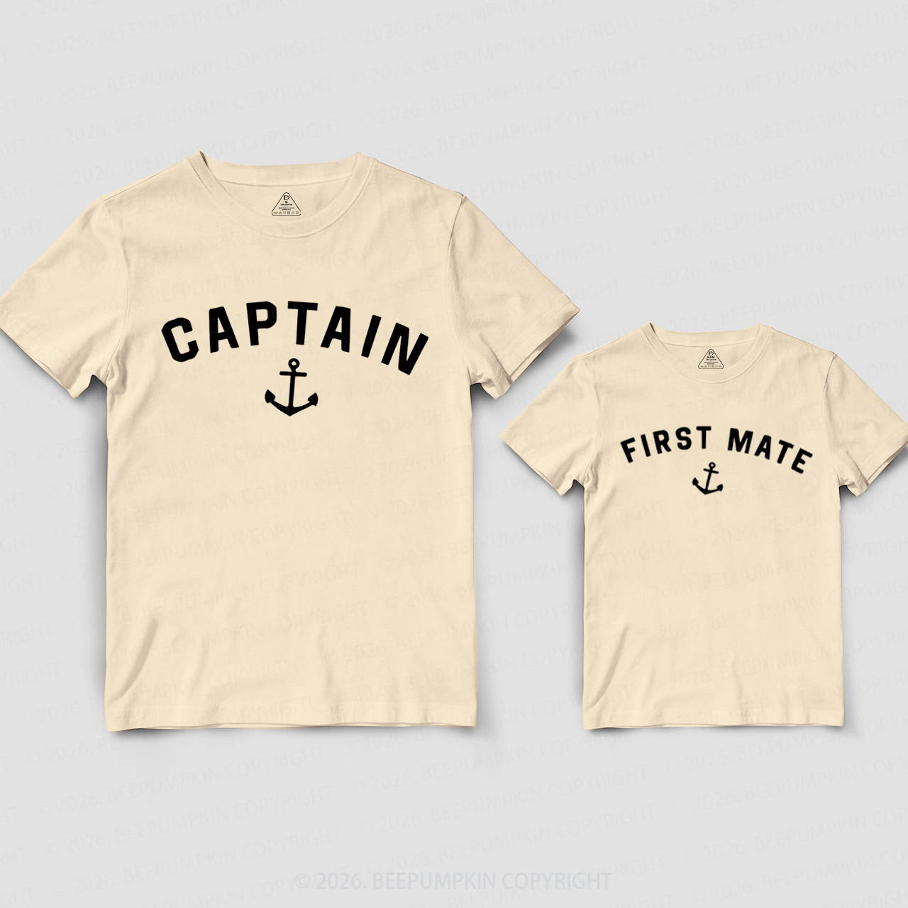 Captain and First Mate Fathers Day Dad&Me Matching Shirts