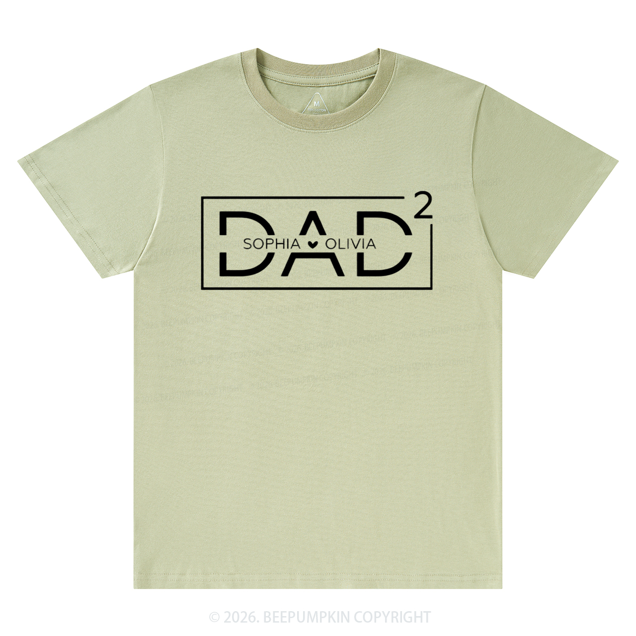 Personalized Dad Squared With Kids Names T-Shirts