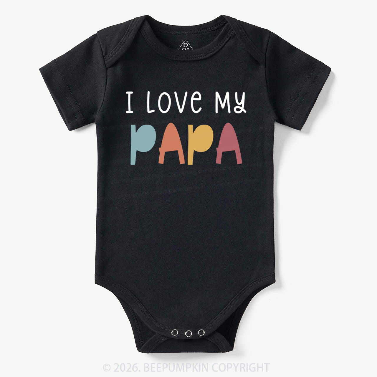 I Love My Papa Cute Father's Day Bodysuit