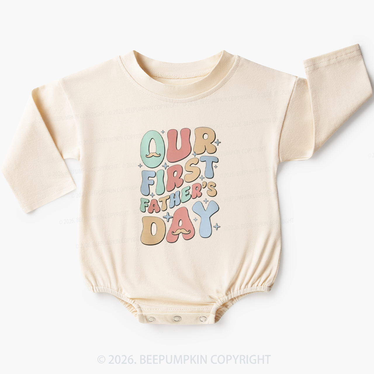 Our First Father's Day Baby Bubble Romper