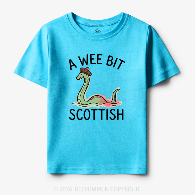 A Wee Bit Scottish Funny Loch Ness Monster Toddler&Kid's Tees