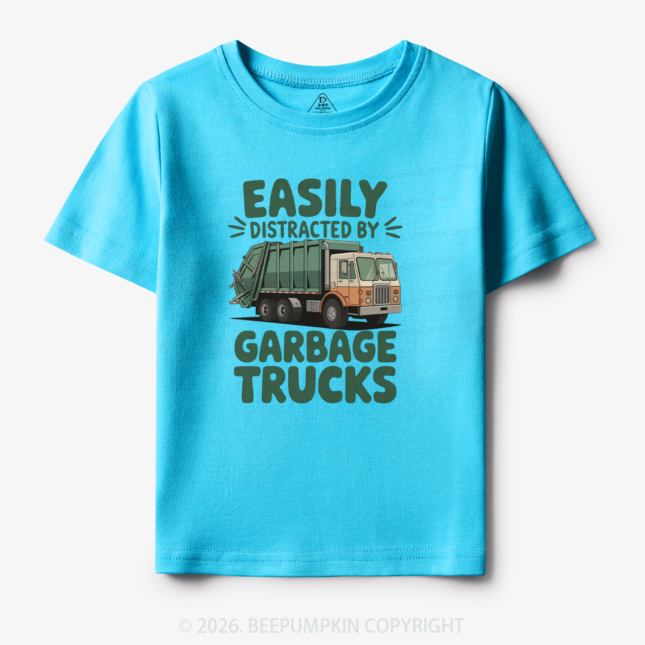 Easily Distracted by Garbage Trucks Toddler&Kid's Tees