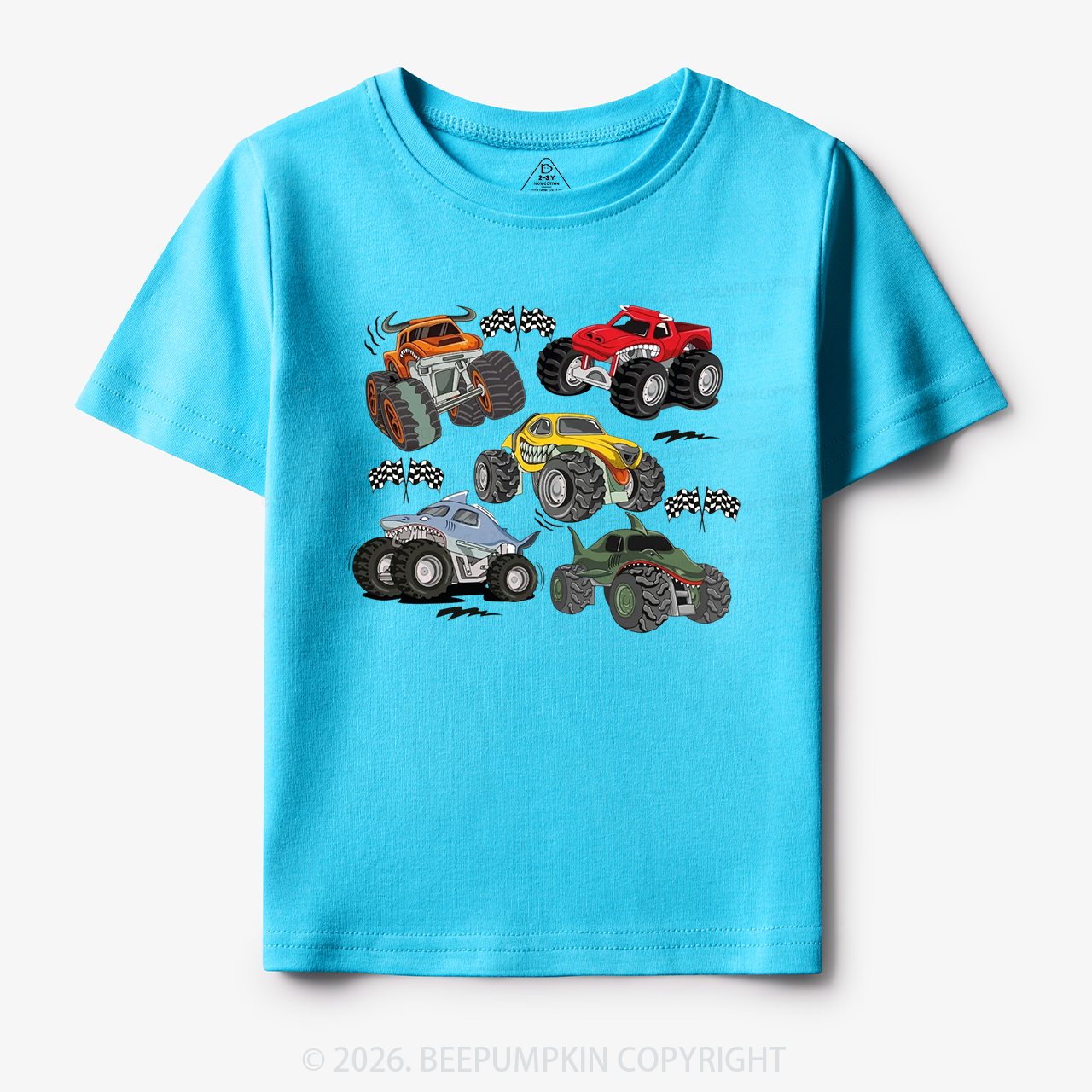 Monster Trucks Race Toddler&Kid's Tees