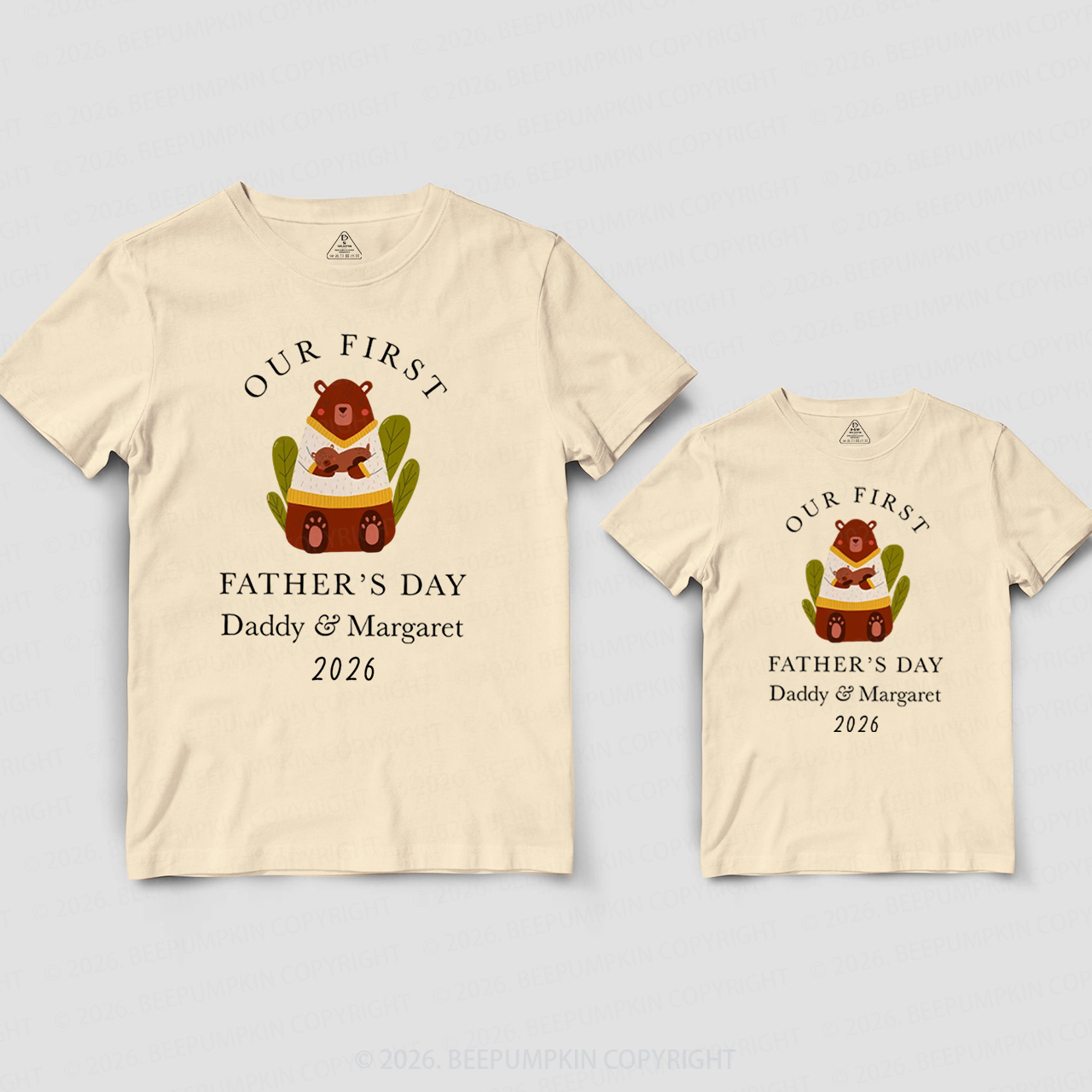 Personalized Bear Our First Father’s Day Dad&Me Matching Shirts