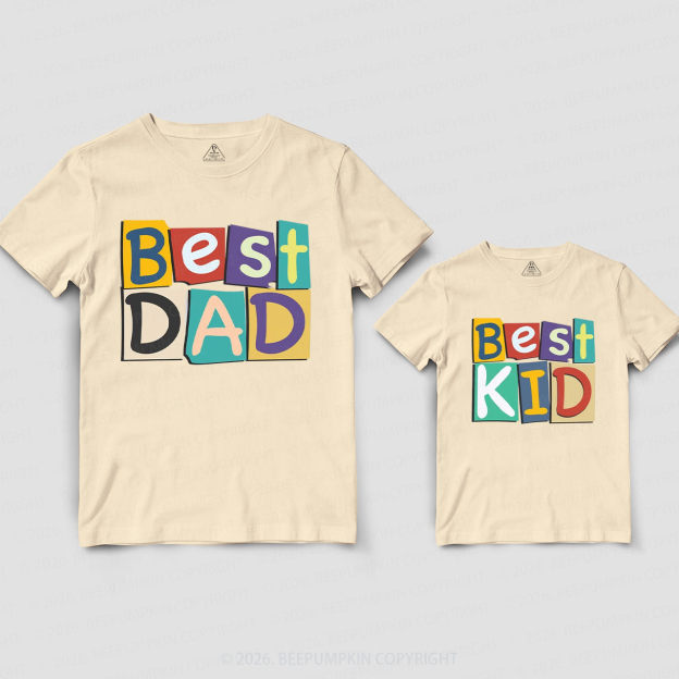 Best Dad Best Kid  Father’s Day Dad&Me Matching Shirts