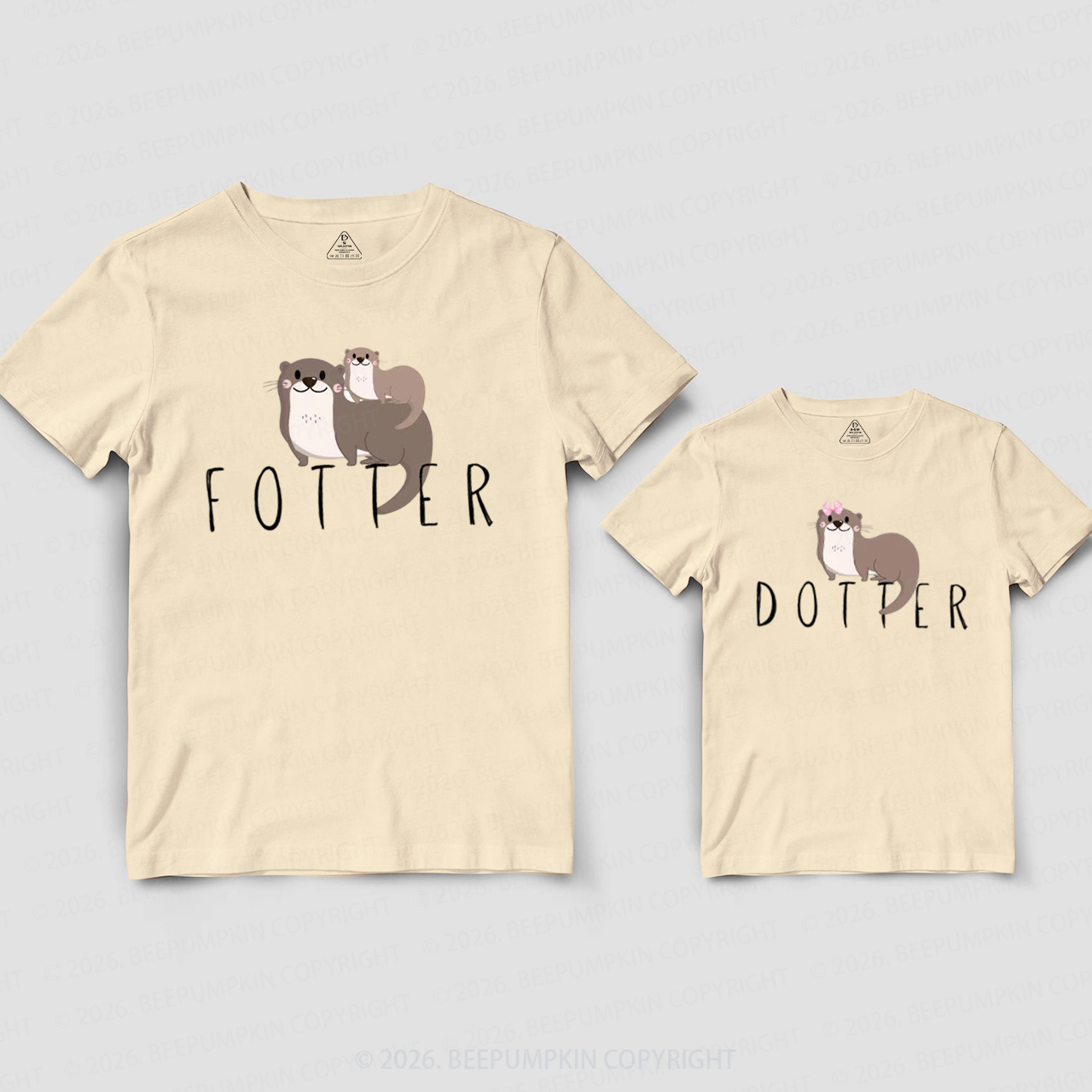 Cute Otter Dad&Me Matching Shirts