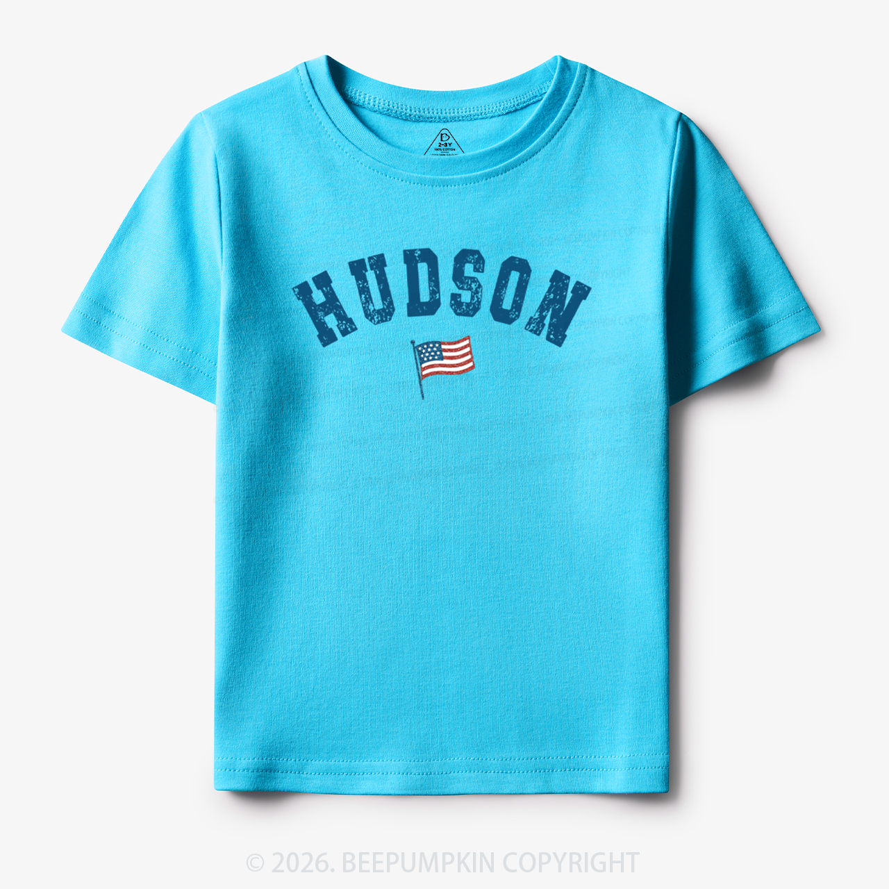 Personalized USA Flag with Name Toddler&Kid's Tees