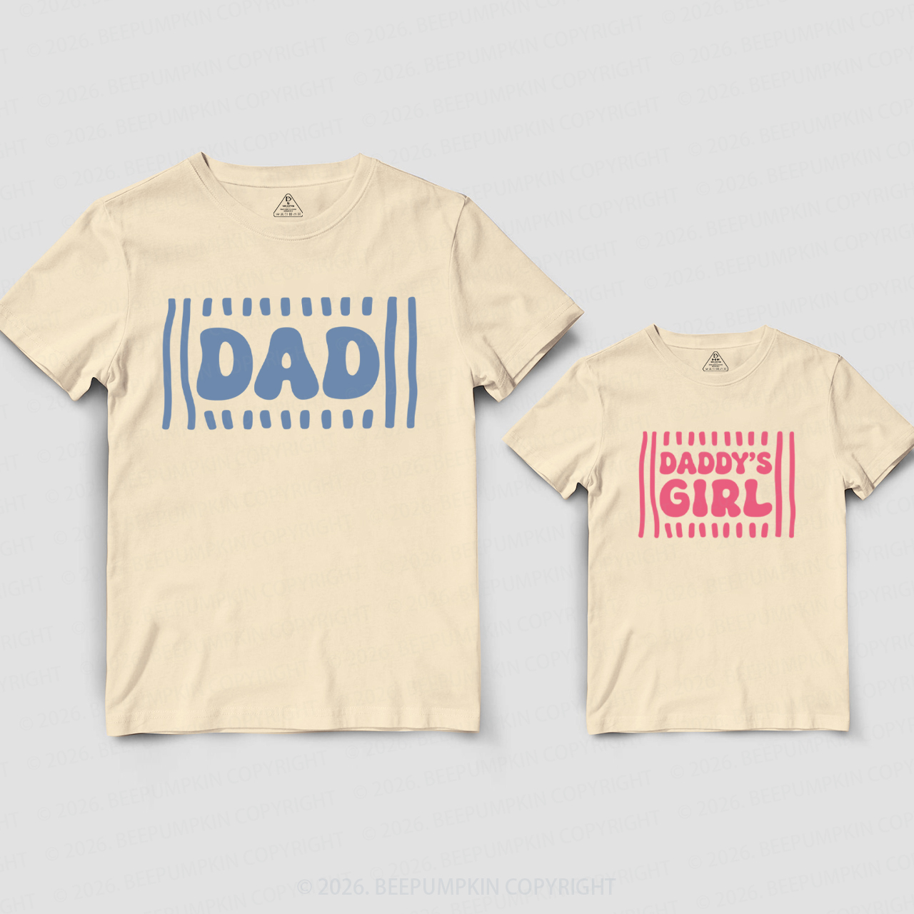 Dad-Dad's Little Man and Daddy's Girl Dad&Me Matching Shirts