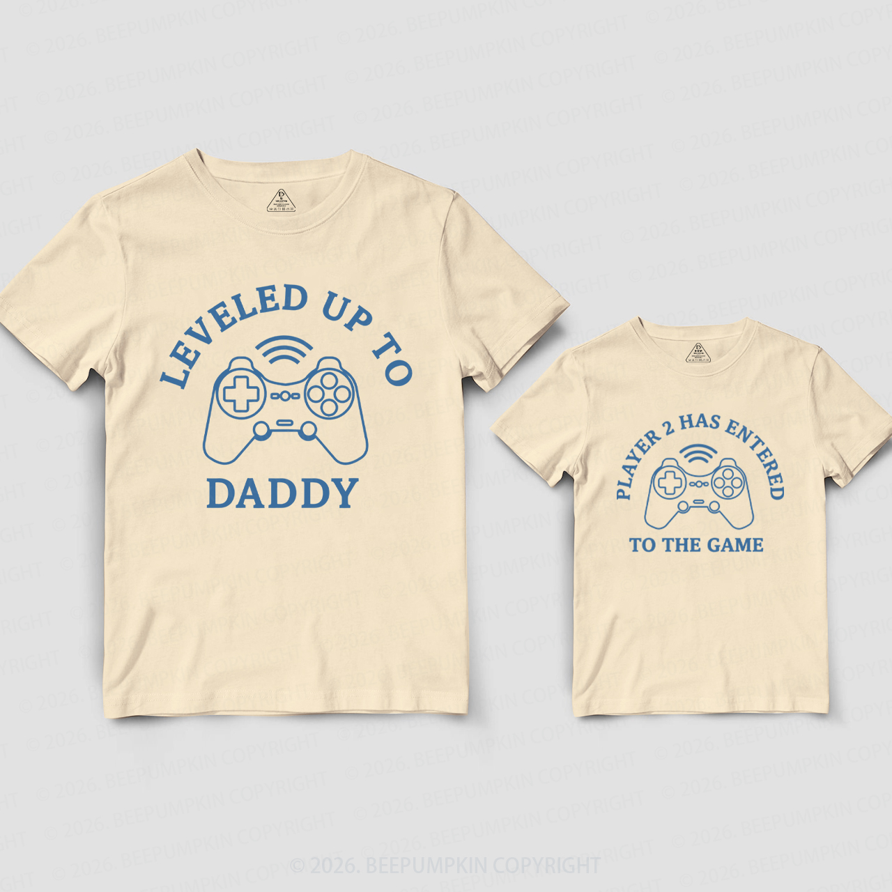 Leveled Up To Daddy Player 2 has Entered The Game Dad&Me Matching Shirts