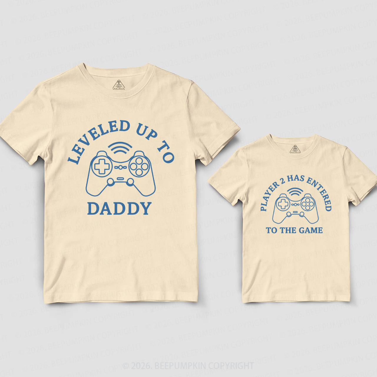 Leveled Up To Daddy Player 2 has Entered The Game Dad&Me Matching Shirts