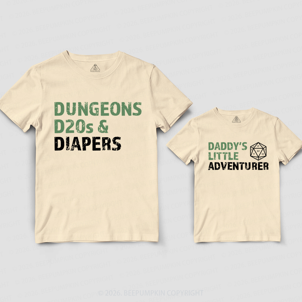 Roll the Dice Change the Diapers Dad&Me Matching Shirts