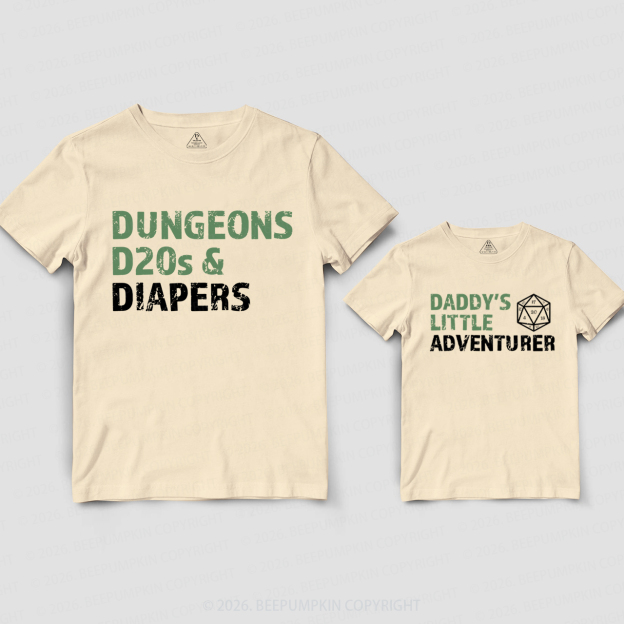 Roll the Dice Change the Diapers Dad&Me Matching Shirts