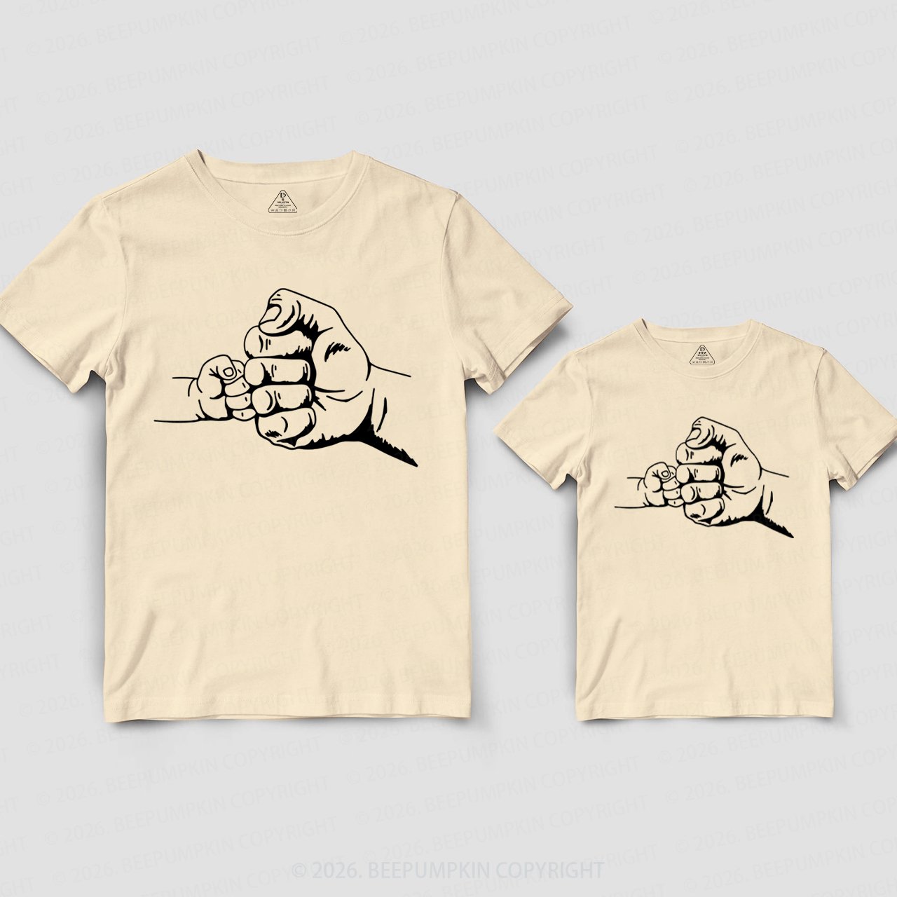 Father and Son Fist Bump Dad&Me Matching Shirts