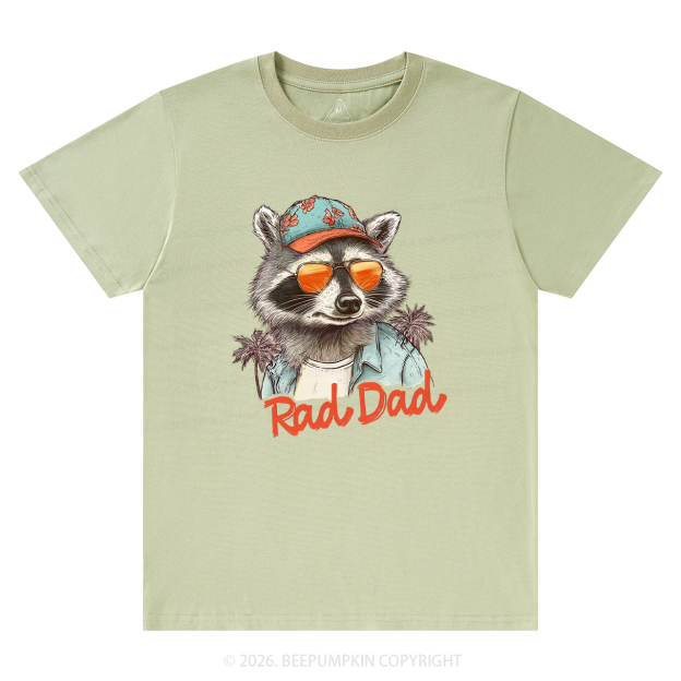 Retro Rad Dad Funny Raccoon T-Shirts