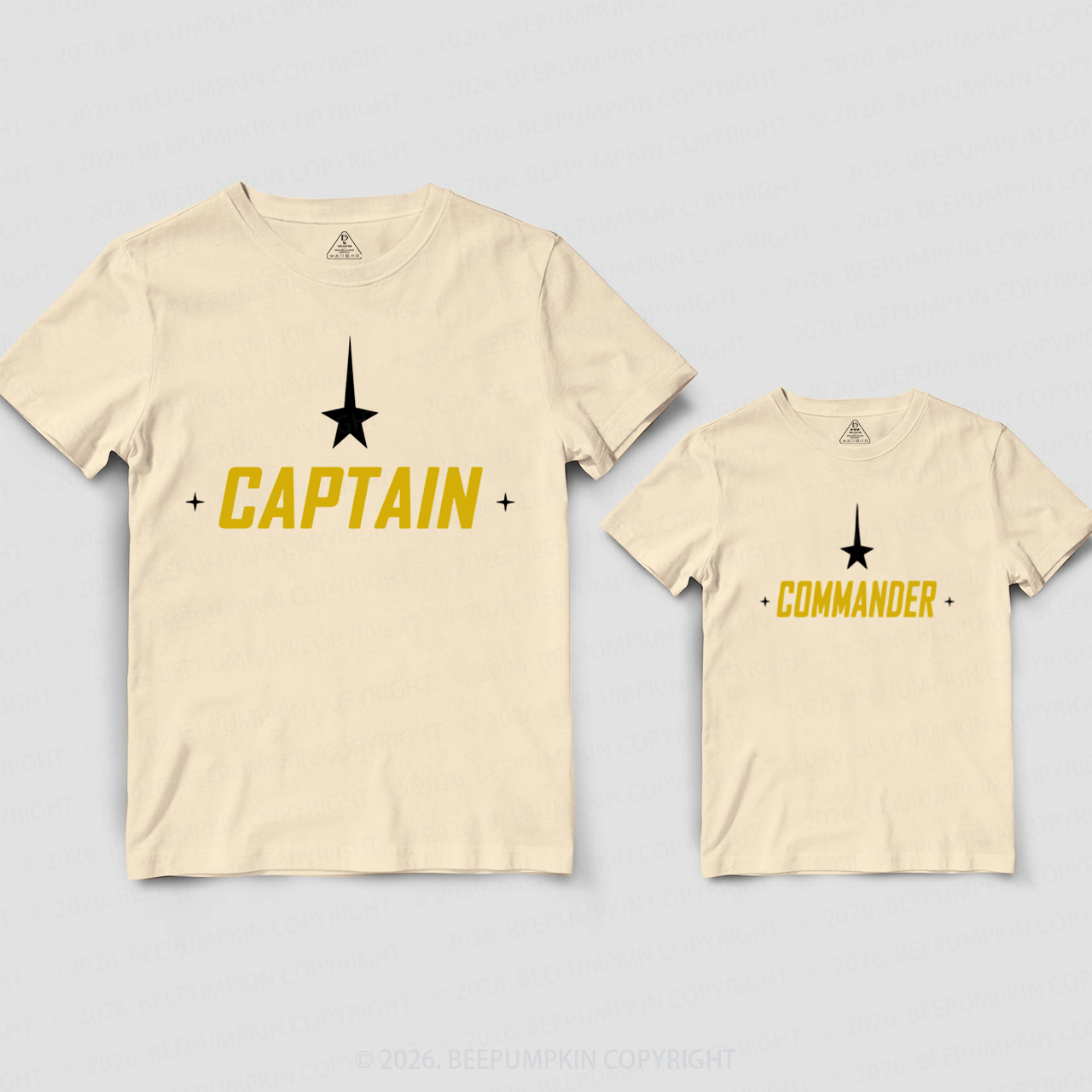 Captain Commander Sci Fi Dad&Me Matching Shirts
