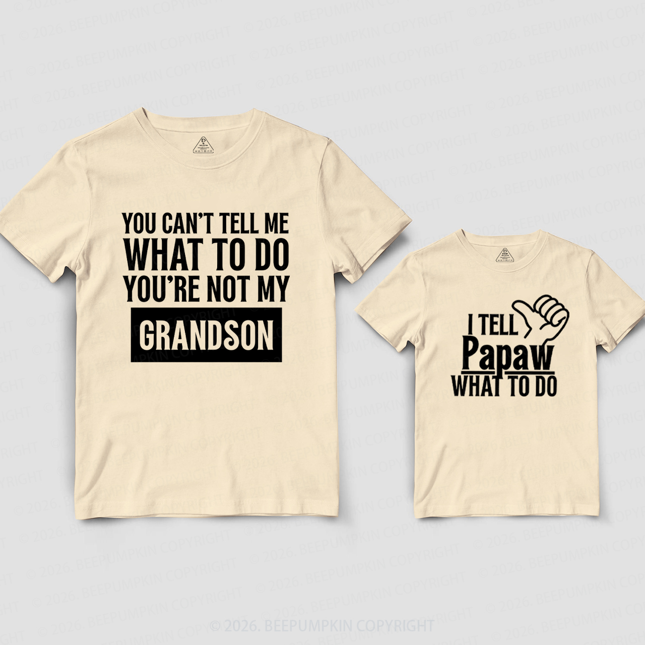 Personalized I Tell Grandpa What To Do Grandpa&Me Matching Shirts