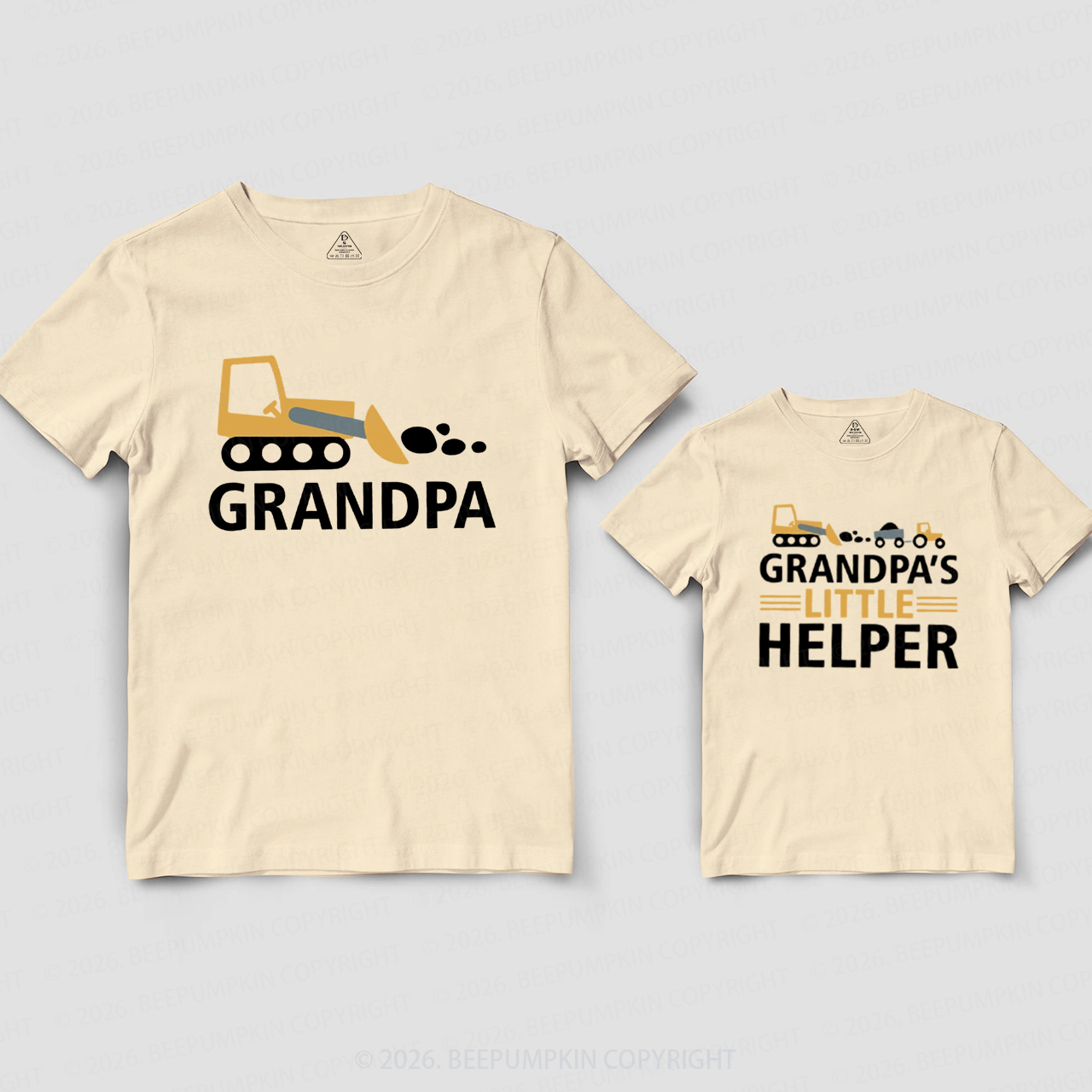 Funny Grandpa and Grandpa's Little Helper Grandpa&Me Matching Shirts