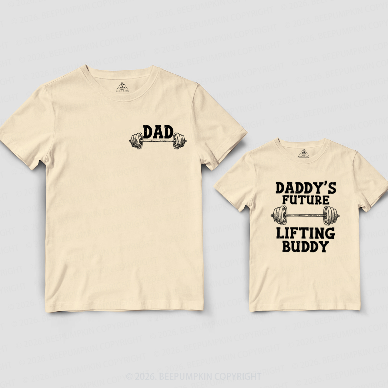 Lifting Buddy Gym Workout Dad&Me Matching Shirts