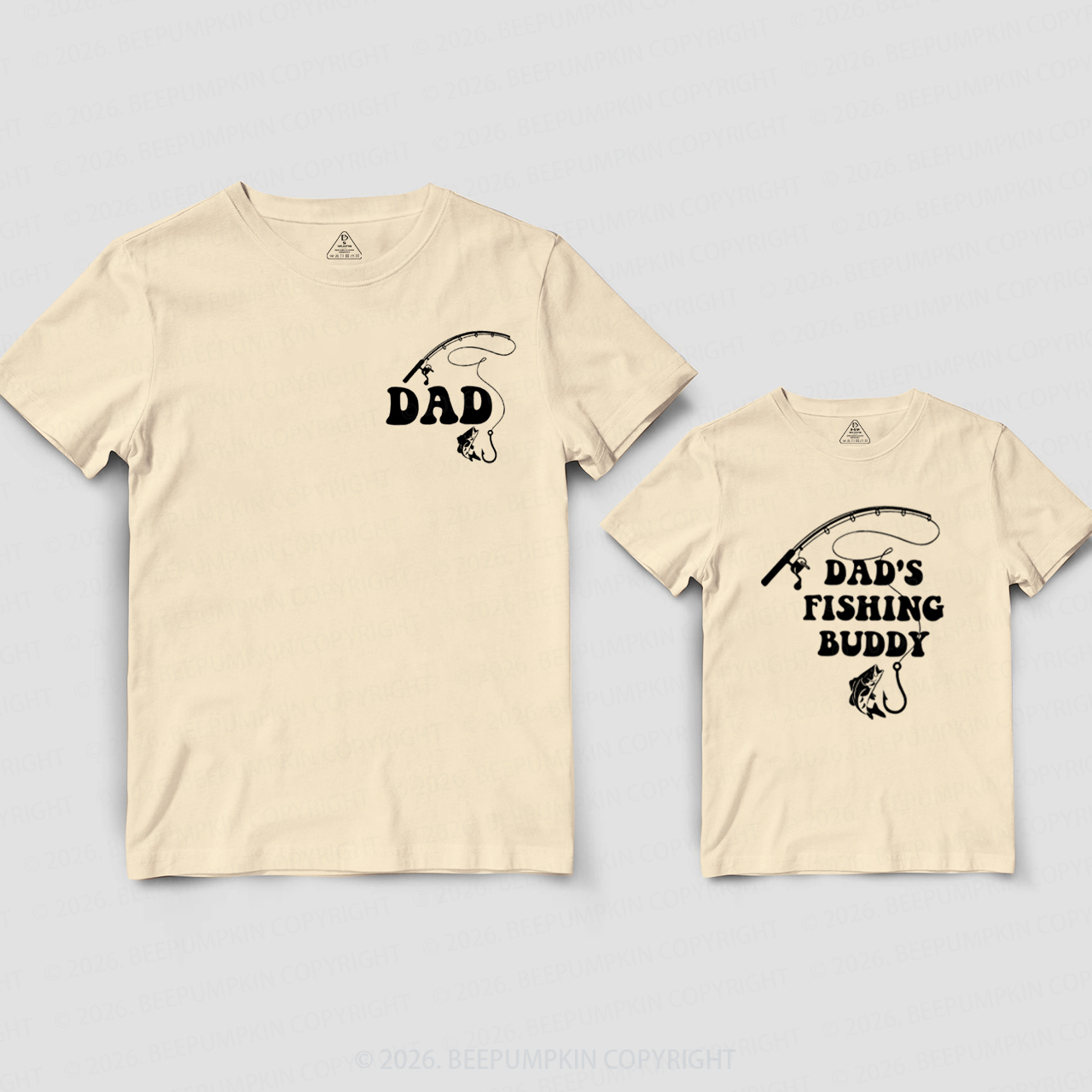 Dad's Fishing Buddy Fathers Day Fish Dad&Me Matching Shirts