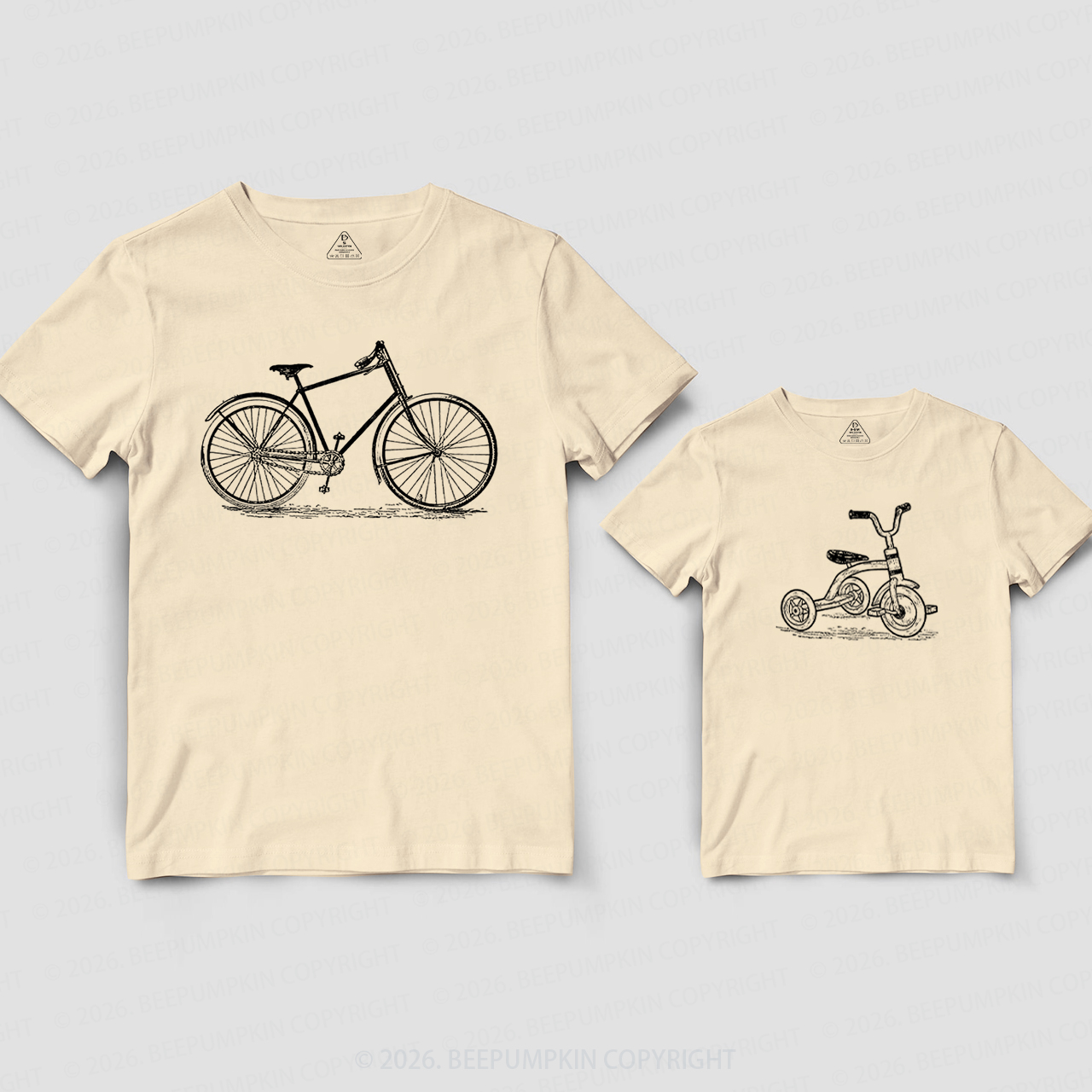 Bike Cycling Fathers Day Dad&Me Matching Shirts