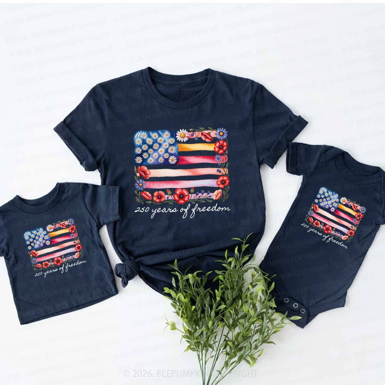 250 Years of Freedom Patriotic Mom&Me Matching T-Shirts